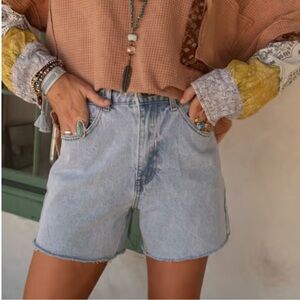 High waist denim shorts